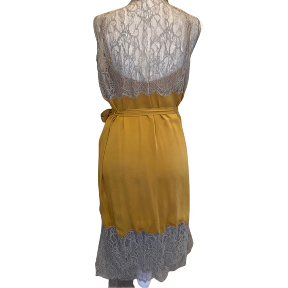 BCBG MaxAzria Runway Silk Lace Wrap Dress - Picture 5 of 15